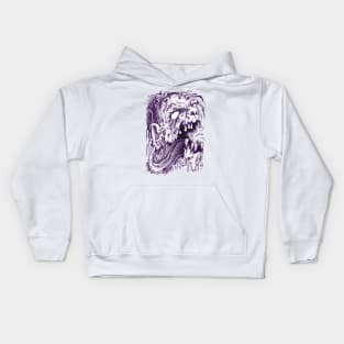 Purple Zombie Head Kids Hoodie